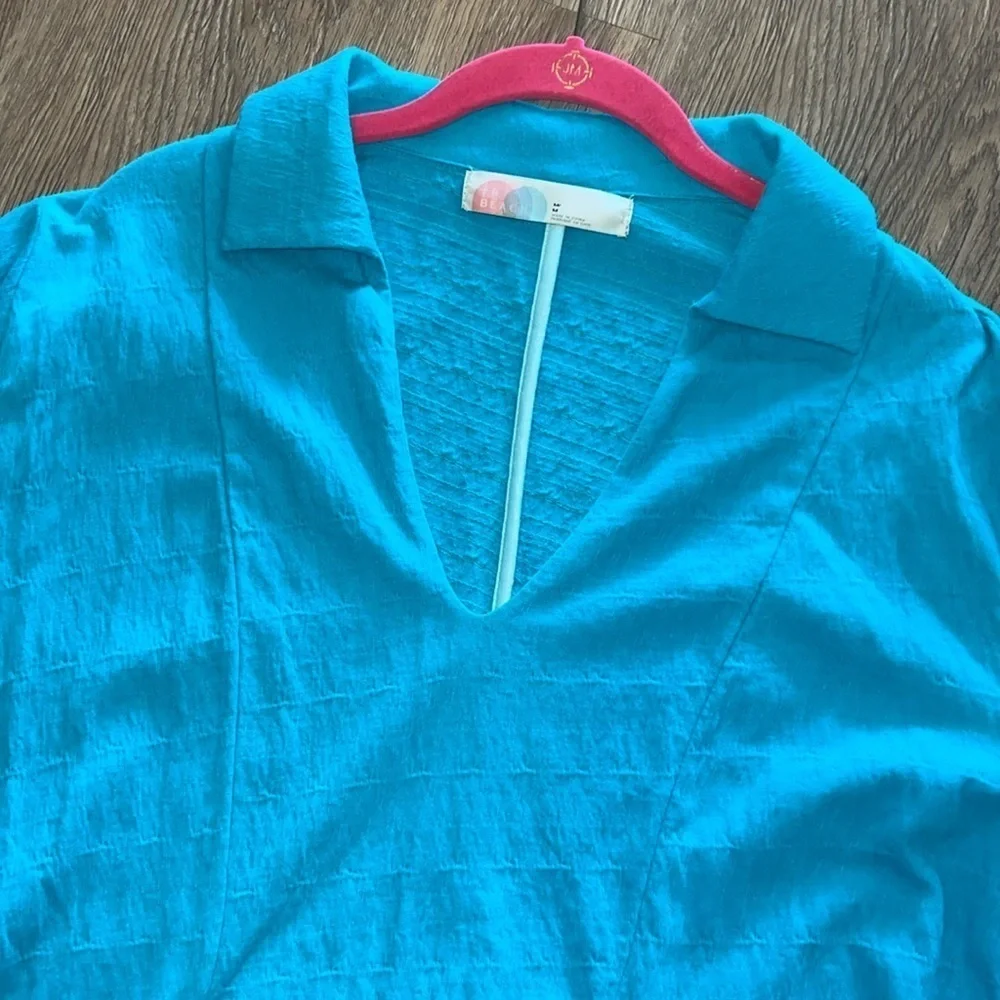 Free People Teal Hudson Mini Dress Size Medium - Picture 5 of 10